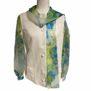 1970s vintage Lilli Diamond blazer w/floral sleeve